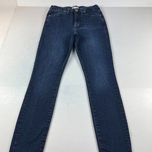 Good American Jeans Women's 6 Good Legs Ankle Skinny Blue Faded Stretch Denim